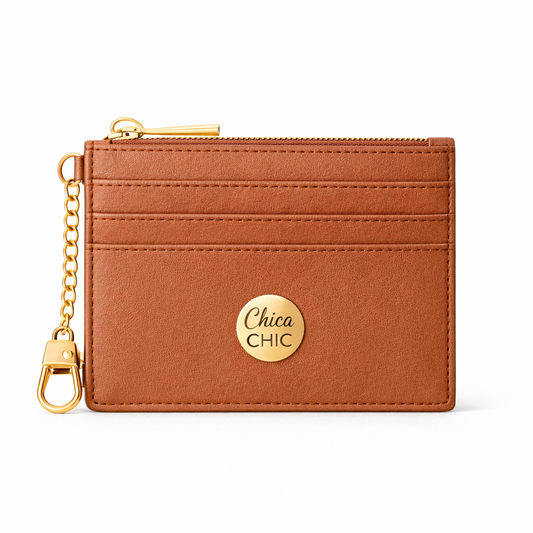 Chica Chic Zip Card Holder Wallet – Camel