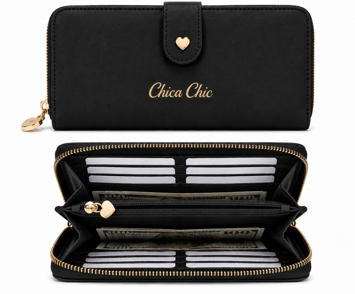 Cartera Chica Chic – Maxi Wallet Corazón Obscura